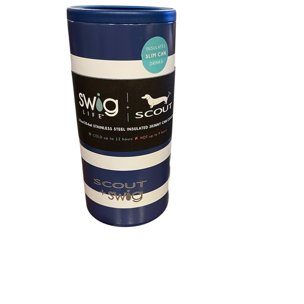 Swig Life + Scout 12 oz Insulated Skinny Can Cooler. (NWT)